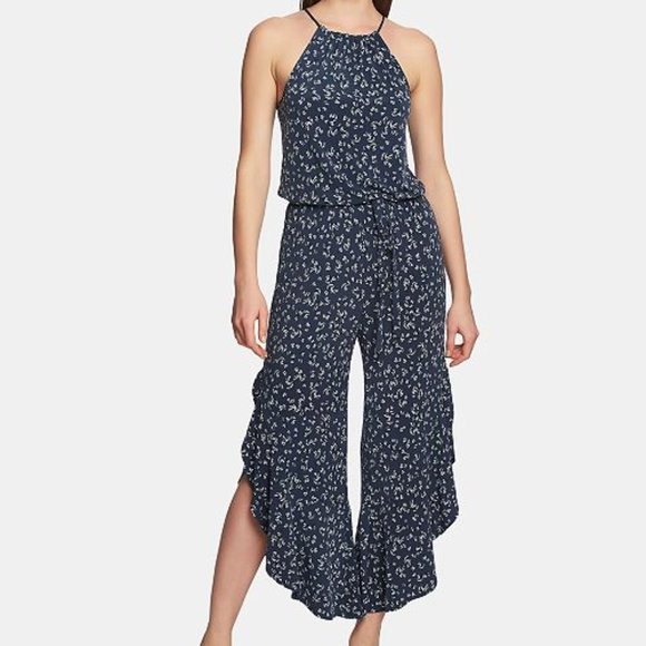 1 State Pants - NWT - Ruffle-Hem Afternoon Bouquet Jumpsuit